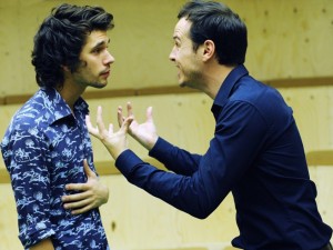 Ben Whishaw and Andrew Scott in Cock. Photo: Stephen Cummiskey