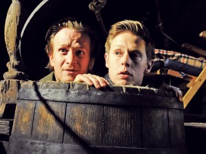 Jamie Parker and Samuel Barnett in Rosencrantz and Guildenstern Are Dead. Photo: Tristram Kenton