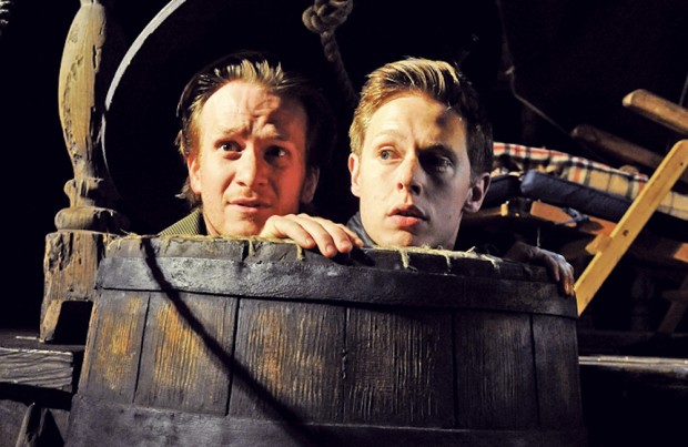 Jamie Parker and Samuel Barnett in Rosencrantz and Guildenstern Are Dead. Photo: Tristram Kenton