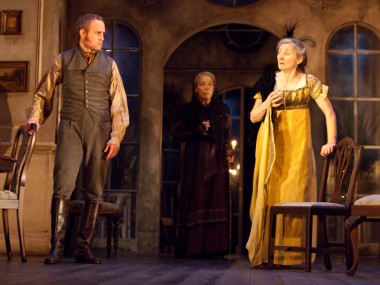 Peter McDonald, Ursula Jones and Brid Brennan in The Veil. Photo: Helen Warner