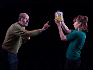 Paul Hickey and Amelia Lowdell in Incognito. Photo: Bill Knight