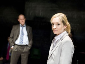 Andrew Woodall and Joanne Froggatt in The Knowledge. Photo: Geraint Lewis