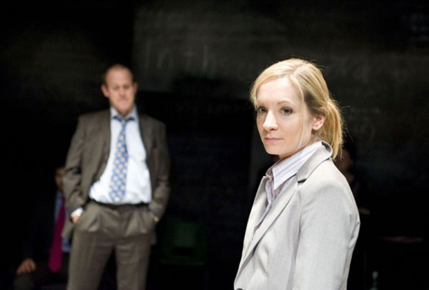 Andrew Woodall and Joanne Froggatt in The Knowledge. Photo: Geraint Lewis