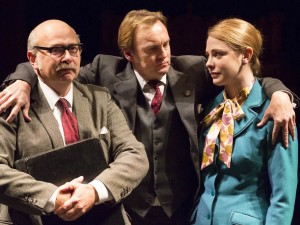 Vincent Franklin, Philip Glenister and Lauren O’Neil in This House. Photo: Johan Persson