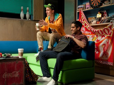 Henry Lloyd-Hughes and Sacha Dhawan in NSFW. Photo: Stephen Cummiskey