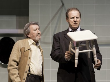 Gawn Grainger and Nigel Lindsay in A Small Family Business. Photo: Johan Persson