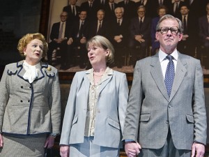 Steve Nallon, Jill Baker and James Wilby in Dead Sheep. Photo: Tristram Kenton