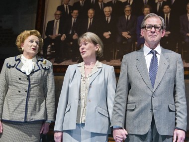 Steve Nallon, Jill Baker and James Wilby in Dead Sheep. Photo: Tristram Kenton