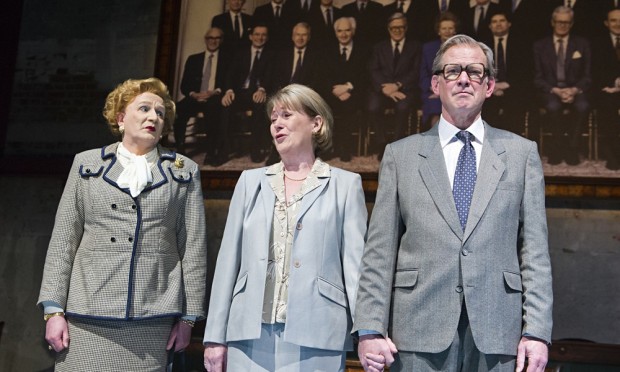 Steve Nallon, Jill Baker and James Wilby in Dead Sheep. Photo: Tristram Kenton