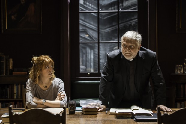 Rebecca Humphries and Simon Russell Beale in Temple. Photo: Johan Persson