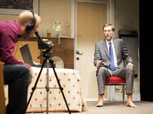 Steffan Rhodri and Stephen Merchant in The Mentalists. Photo: Helen Maybanks