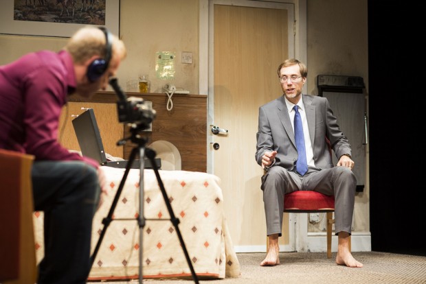 Steffan Rhodri and Stephen Merchant in The Mentalists. Photo: Helen Maybanks