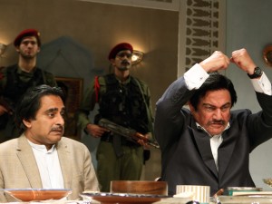 Sanjeev Bhaskar and Steven Berkoff in Dinner with Saddam. Photo: Catherine Ashmore