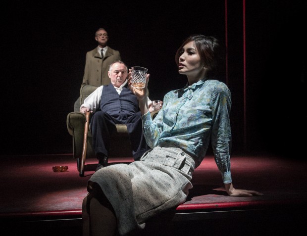 Gary Kemp, Ron Cook and Gemma Chan in The Homecoming. Photo: Marc Brenner