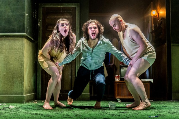 Danielle Flett, Kit Harington and Forbes Masson in Doctor Faustus. Photo: Marc Brenner