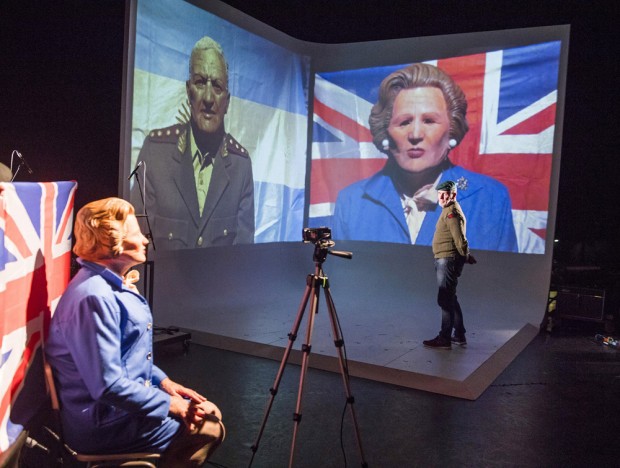 David Jackson and Lou Armour in Minefield. Photo: Tristram Kenton