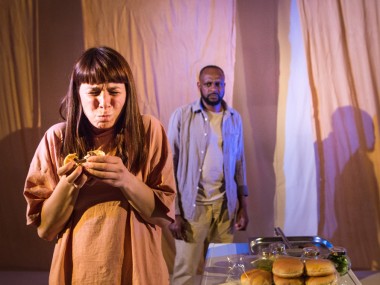 Rosie Wyatt and Lindon Alexander in Mumburger. Photo: Helen Murray