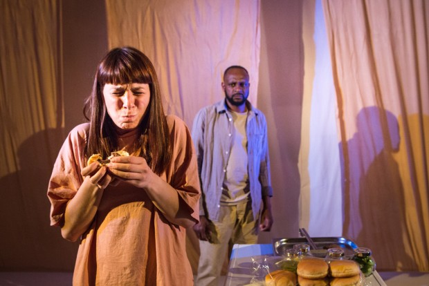 Rosie Wyatt and Lindon Alexander in Mumburger. Photo: Helen Murray