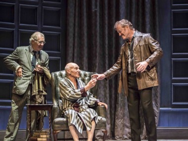 Ian McKellen, Patrick Stewart and Owen Teale in No Man's Land. Photo: Johan Persson