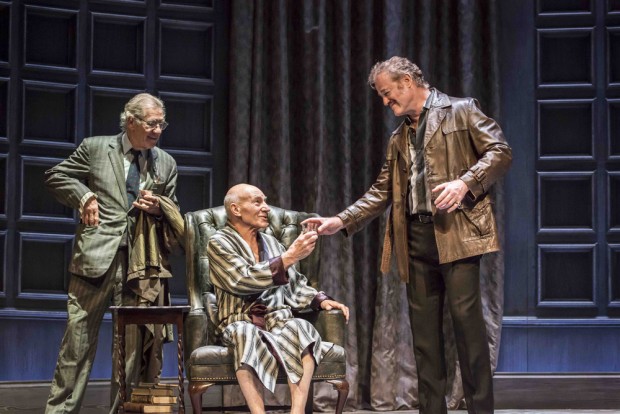 Ian McKellen, Patrick Stewart and Owen Teale in No Man's Land. Photo: Johan Persson