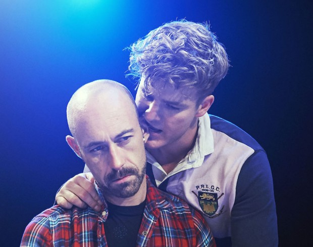 Richard De Lisle and Hadyn Whiteside in Fucking Men. Photo: Geraint Lewis