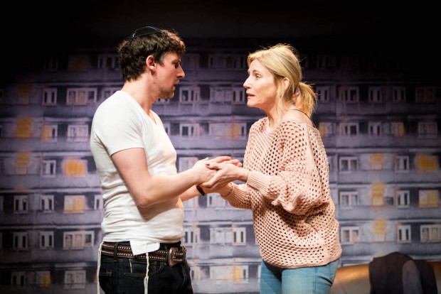 Joe Coen and Michelle Collins in A Dark Night in Dalston. Photo: Helen Murray