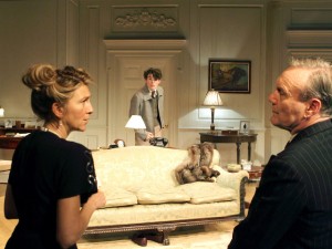 Eve Best, Edward Bluemel and Anthony Head in Love in Idleness. Photo: Catherine Ashmore