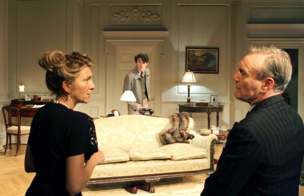 Eve Best, Edward Bluemel and Anthony Head in Love in Idleness. Photo: Catherine Ashmore