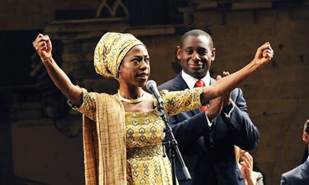 Nikki Amuka-Bird and David Harewood in Welcome to Thebes. Photo: Tristram Kenton