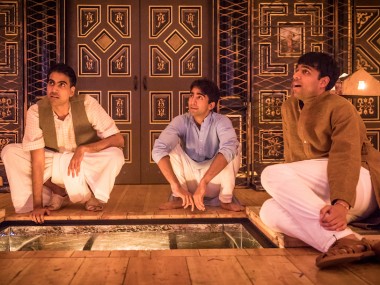 Jaz Deol, Shubham Saraf and Raj Bajaj in Lions and Tigers. Photo: Marc Brenner