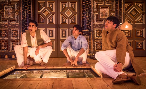 Jaz Deol, Shubham Saraf and Raj Bajaj in Lions and Tigers. Photo: Marc Brenner