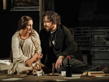 Laura Elphinstone and Rory Kinnear in Young Marx. Photo: Manuel Harlan
