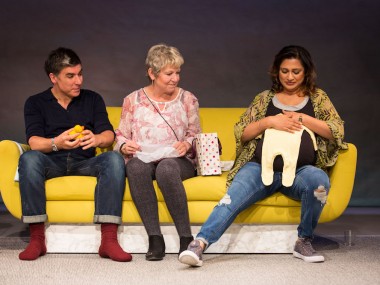 James Lance, Joanna Bacon and Chetna Pandya in Of Kith and Kin. Photo: Helen Murray