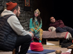 Adam Deacon, Yasmine Akram and Samuel Anderson in The Retreat. Photo: Craig Sugden