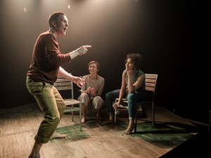 Niall Bishop, Eva-Jane Willis and Tanya Fear in Tiny Dynamite. Photo: Richard Davenport