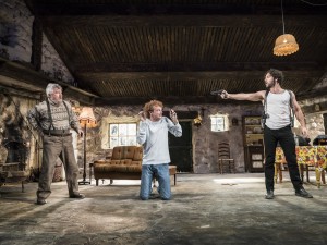 Denis Conway, Chris Walley and Aidan Turner in The Lieutenant of Inishmore. Photo: Johan Persson