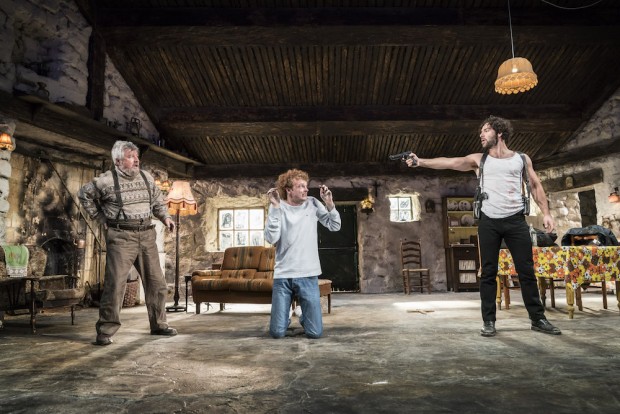 Denis Conway, Chris Walley and Aidan Turner in The Lieutenant of Inishmore. Photo: Johan Persson