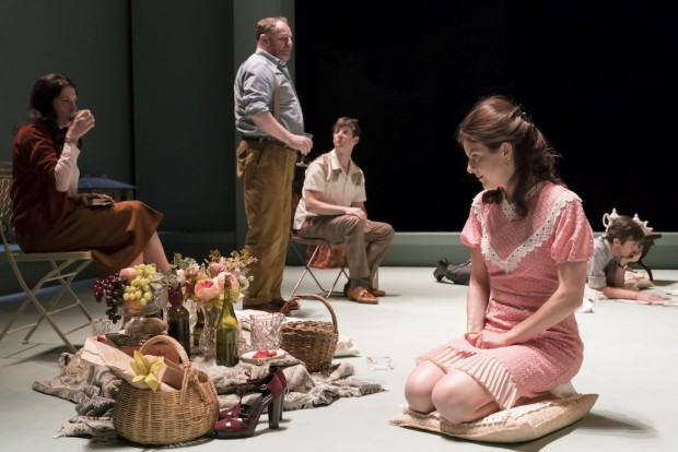 Aisling Loftus and the cast of Aristocrats. Photo: Johan Persson