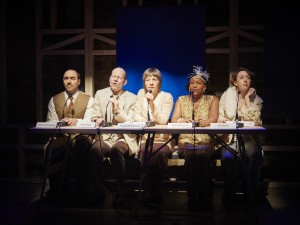 Sean Jackson, Guy Rhys, Emma D’Arcy, Clare Perkins and Clare Lawrence Moody in Mrs Dalloway. Photo: Ollie Grove