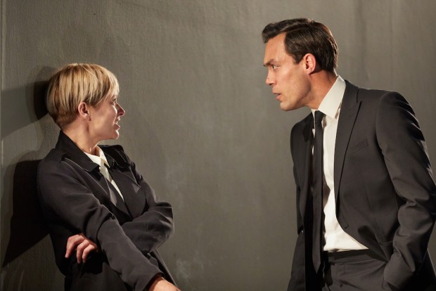 Siân Brooke and Alex Hassell in I'm Not Running. Photo: Mark Douet