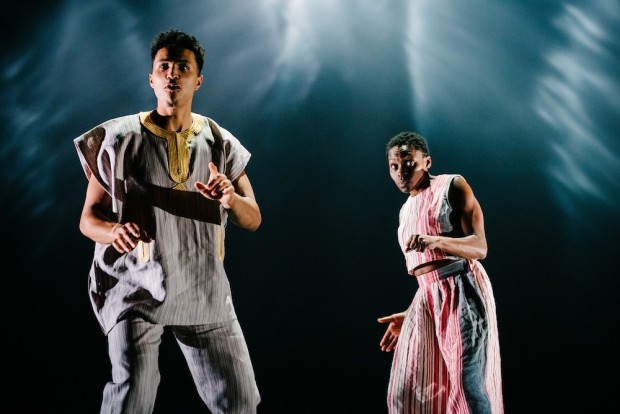 Kwami Odoom and Rakie Ayola in The Half God of Rainfall. Photo: Dan Tsantilis