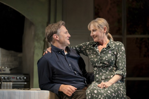 David Morrissey and Lesley Sharp in The End of History.... Photo: Johan Persson