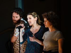 Daniel Abelson, Hara Yannas and Michal Horowicz in Amsterdam. Photo: Helen Murray