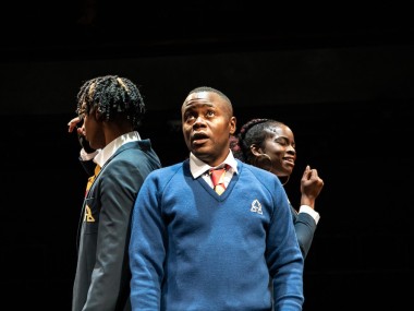 Khai Shaw, Anyebe Godwin and Rachel Nwokoro in Little Baby Jesus. Photo: Ali Wright