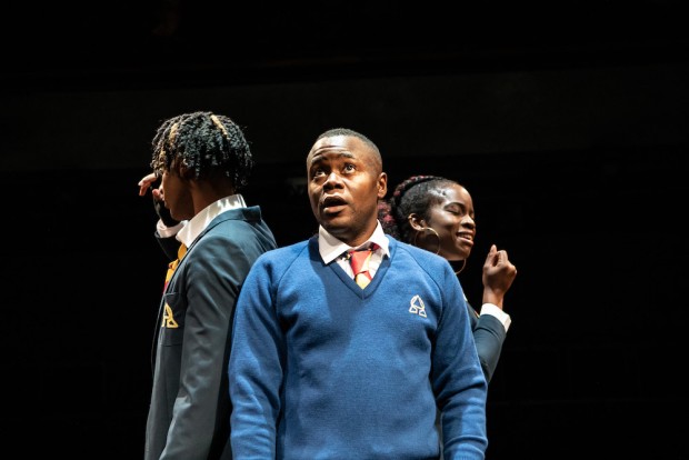 Khai Shaw, Anyebe Godwin and Rachel Nwokoro in Little Baby Jesus. Photo: Ali Wright