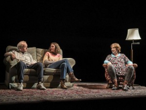 Toby Jones, Louisa Harland and Deborah Findlay in Imp. Photo: Johan Persson