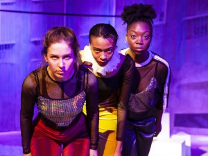 Anna Mackay, Naomi Gardener and Modupe Salu in The Girl With Glitter in Her Eye. Photo: Victoria Double