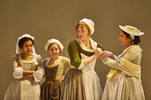 Maxine Peake and Aysha Kala in The Welkin. Photo: Brinkhoff-Moegenburg