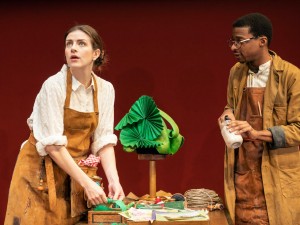 Aisling Loftus and Simon Manyonda in Far Away. Photo: Johan Persson