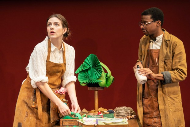 Aisling Loftus and Simon Manyonda in Far Away. Photo: Johan Persson